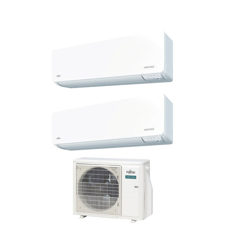 climatizzatore condizionatore fujitsu dual split inverter serie kg 9_9 con aoyg18kbta2 r 32 wi fi integrato 9000_9000