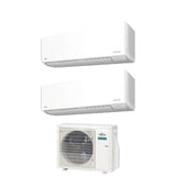 climatizzatore condizionatore fujitsu dual split inverter serie km 12_12 con aoyg18kbta2 r 32 wi fi integrato 12000_12000