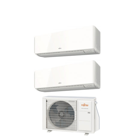 climatizzatore condizionatore fujitsu dual split inverter serie km 7_12 con aoyg14kbta2 r 32 wi fi optional 7000_12000 novita 9266