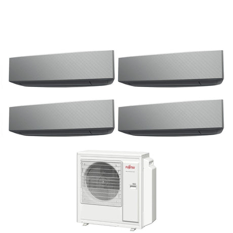 climatizzatore condizionatore fujitsu quadri split inverter serie ke silver 7_7_7_12 con aoyg30kbta4 r 32 wi fi integrato 7000_7000_7000_12000 colore bianco