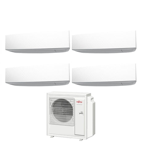 climatizzatore condizionatore fujitsu quadri split inverter serie ke white 9_12_12_12 con aoyg30kbta4 r 32 wi fi integrato 9000_12000_12000_12000 colore bianco
