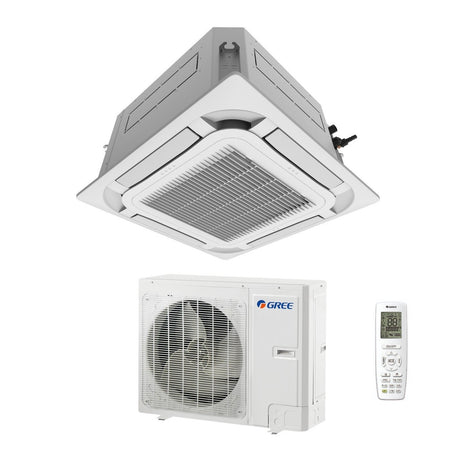 climatizzatore condizionatore gree a cassetta a 8 vie 36000 btu gud100t a t r 32 wi fi optional monofase con telecomando e pannello incluso novita