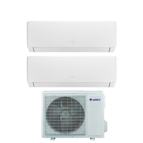 climatizzatore condizionatore gree dual split inverter serie pular 7_12 con gwhd 14 nk6oo r 32 wi fi integrato 7000_12000