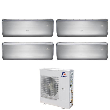 climatizzatore condizionatore gree quadri split inverter serie u crown 9_12_12_12 con gwhd 36 nk6lo r 32 wi fi integrato 9000_12000_12000_12000