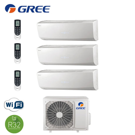 climatizzatore condizionatore gree trial split inverter serie lomo 9_9_9 con gwhd24nk6lo wi fi r 32 new 2018