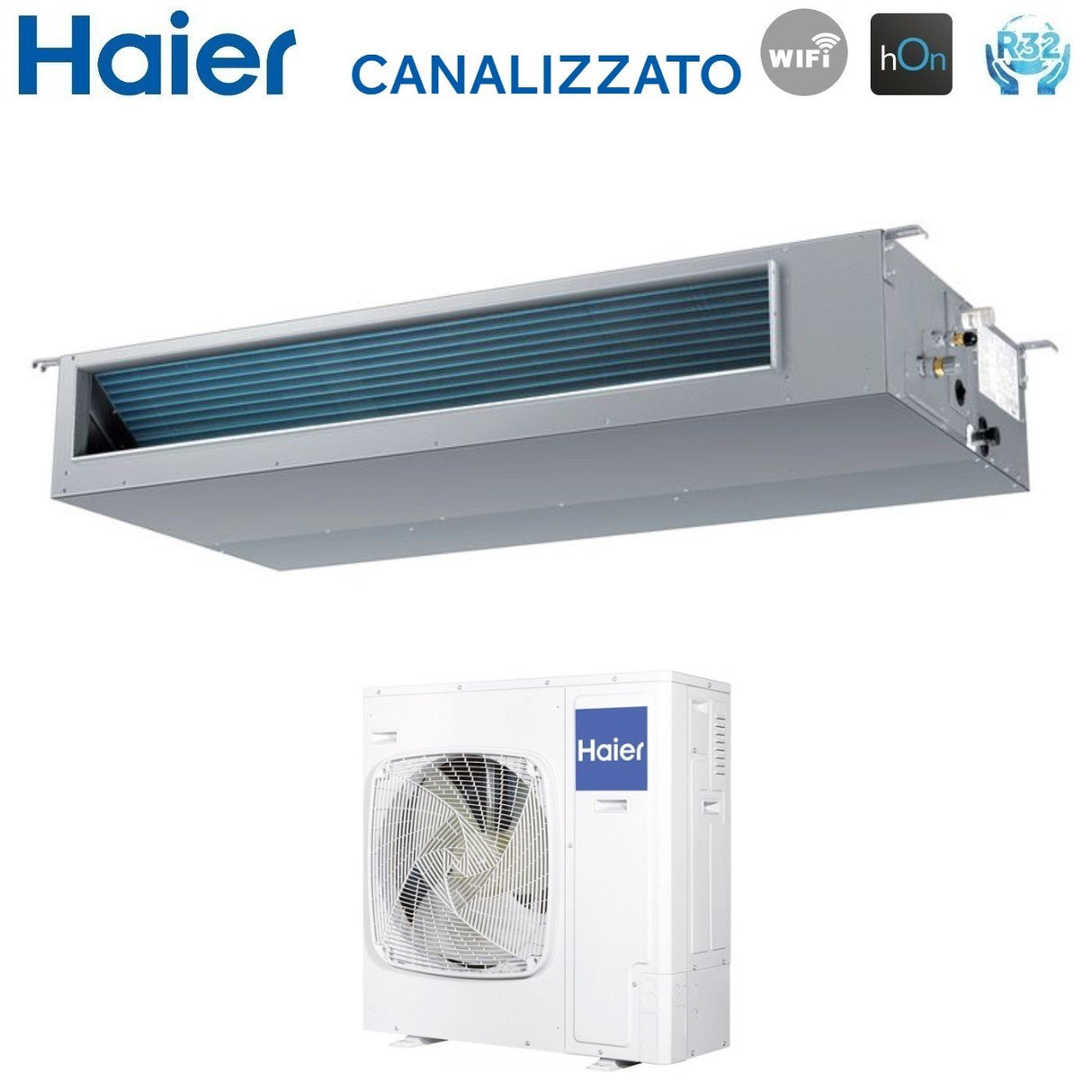 climatizzatore condizionatore haier inverter canalizzato canalizzabile media prevalenza 48000 btu ad140s2sm3fa monofase r 32 wi fi optional