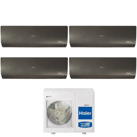 climatizzatore condizionatore haier quadri split inverter serie flexis plus black 9_9_9_15 con 4u85s2sr3fa r 32 wi fi integrato colore nero 9000_9000_9000_15000