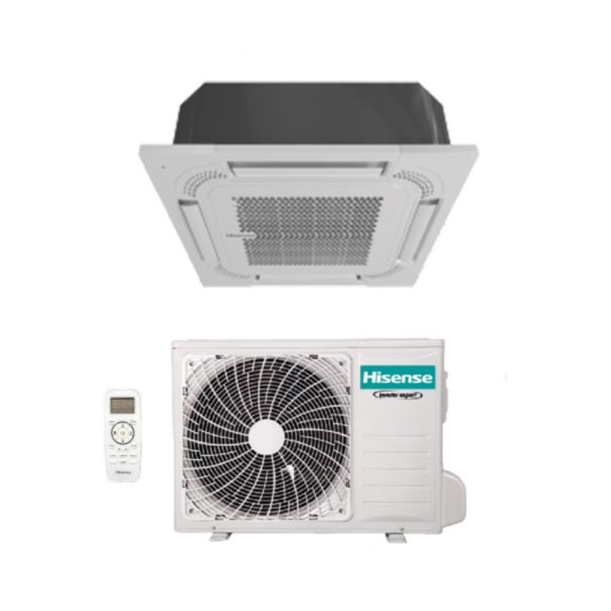climatizzatore condizionatore hisense a cassetta 18000 btu act52ur4rca4 r 32 wi fi optional con telecomando e pannello incluso   novita