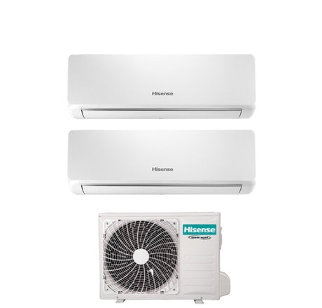 climatizzatore condizionatore hisense dual split inverter serie bio air 9_9 con 2amw42u4rgc r 32 wi fi integrato 9000_9000