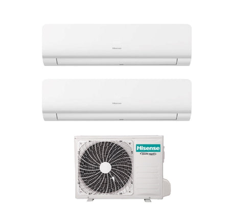 climatizzatore condizionatore hisense dual split inverter serie new energy 12_12 con 2amw52u4rxc r 32 wi fi integrato 12000_12000 novita