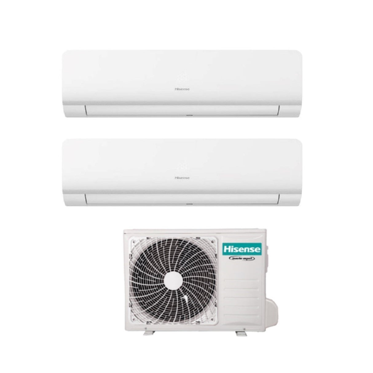climatizzatore condizionatore hisense dual split inverter serie new energy 9_9 con 2amw35u4rra r 32 wi fi integrato 9000_9000 novita