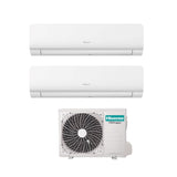 climatizzatore condizionatore hisense dual split inverter serie new energy 9_9 con 2amw42u4rra r 32 wi fi integrato 9000_9000 novita