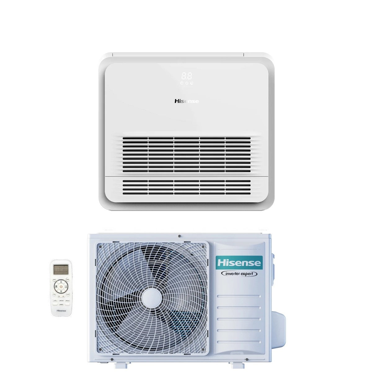 climatizzatore condizionatore hisense inverter console serie turbo 9000 btu akt26ur4rk8 _ auw26u4rs8 r 32 wi fi optional classe a__ a__ con telecomando di serie incluso