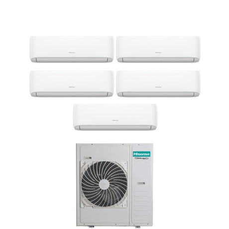 climatizzatore condizionatore hisense penta split inverter serie hi comfort 9_9_9_9_12 con 5amw125u4rta r 32 wi fi integrato 9000_9000_9000_9000_12000 novita