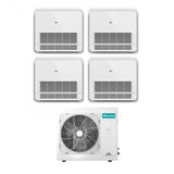 climatizzatore condizionatore hisense quadri split console akt 9_9_9_12 con 4amw81u4raa r 32 9000_9000_9000_12000 con telecomando di serie