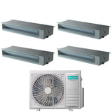 climatizzatore condizionatore hisense quadri split inverter canalizzato canalizzabile 9_9_9_12 con 4amw81u4raa r 32 wi fi optional 9000_9000_9000_12000 con telecomando di serie e cablato incluso