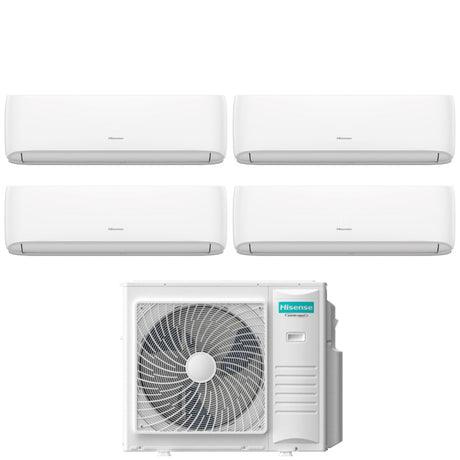 climatizzatore condizionatore hisense quadri split inverter serie hi comfort 9_9_12_12 con 4amw105u4raa r 32 wi fi integrato 9000_9000_12000_12000 novita
