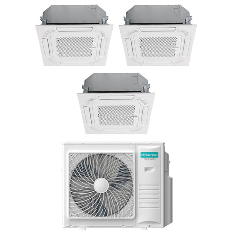 climatizzatore condizionatore hisense trial split a cassetta 12_12_18 con 4amw105u4raa r 32 12000_12000_18000