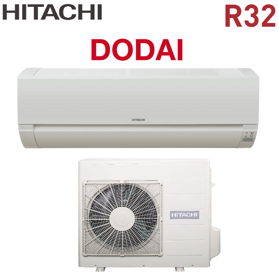 climatizzatore condizionatore hitachi serie dodai 12000 btu rak 35ped con rac 35wed gas r 32 wi fi optional