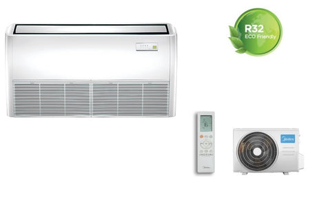 climatizzatore condizionatore inverter midea soffitto pavimento 18000 btu mueu 18hrfnx r 32 a__ completo di comando novita