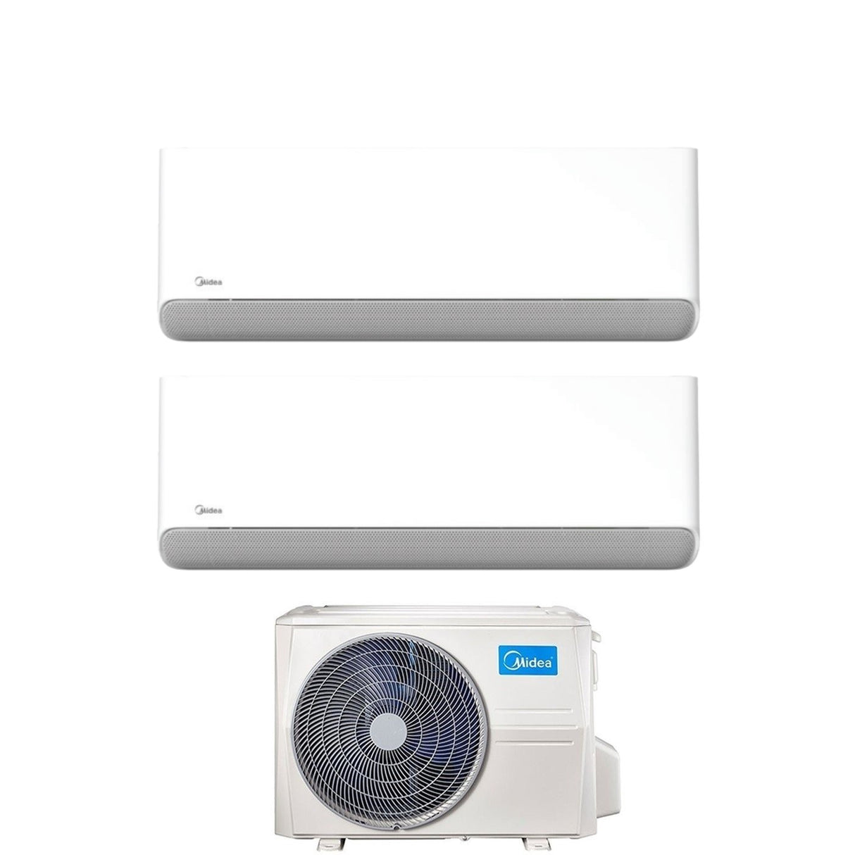 climatizzatore condizionatore midea dual split inverter serie breezeless e 9+12 con m2og 14hfn8 q r 32 wi fi integrato 9000+12000