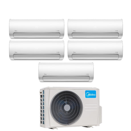 climatizzatore condizionatore midea penta split inverter serie mission pro 9_12_12_12_12 con m5o 42fn8 q r 32 wi fi optional 9000_12000_12000_12000_12000 novita