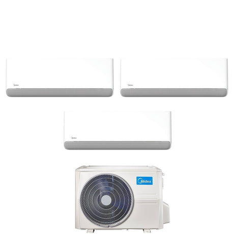 climatizzatore condizionatore midea trial split inverter serie breezeless e 9+9+12 con m3og 21hfn8 q r 32 wi fi integrato 9000+9000+12000