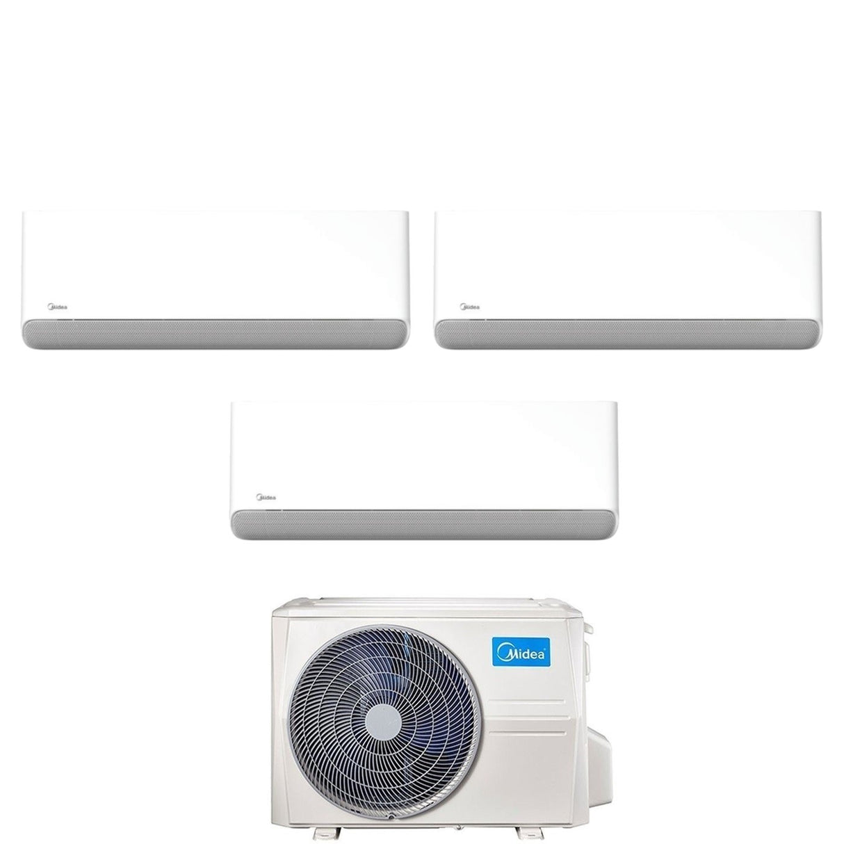 climatizzatore condizionatore midea trial split inverter serie breezeless e 9+9+9 con m3oa 27hfn8 q r 32 wi fi integrato 9000+9000+9000