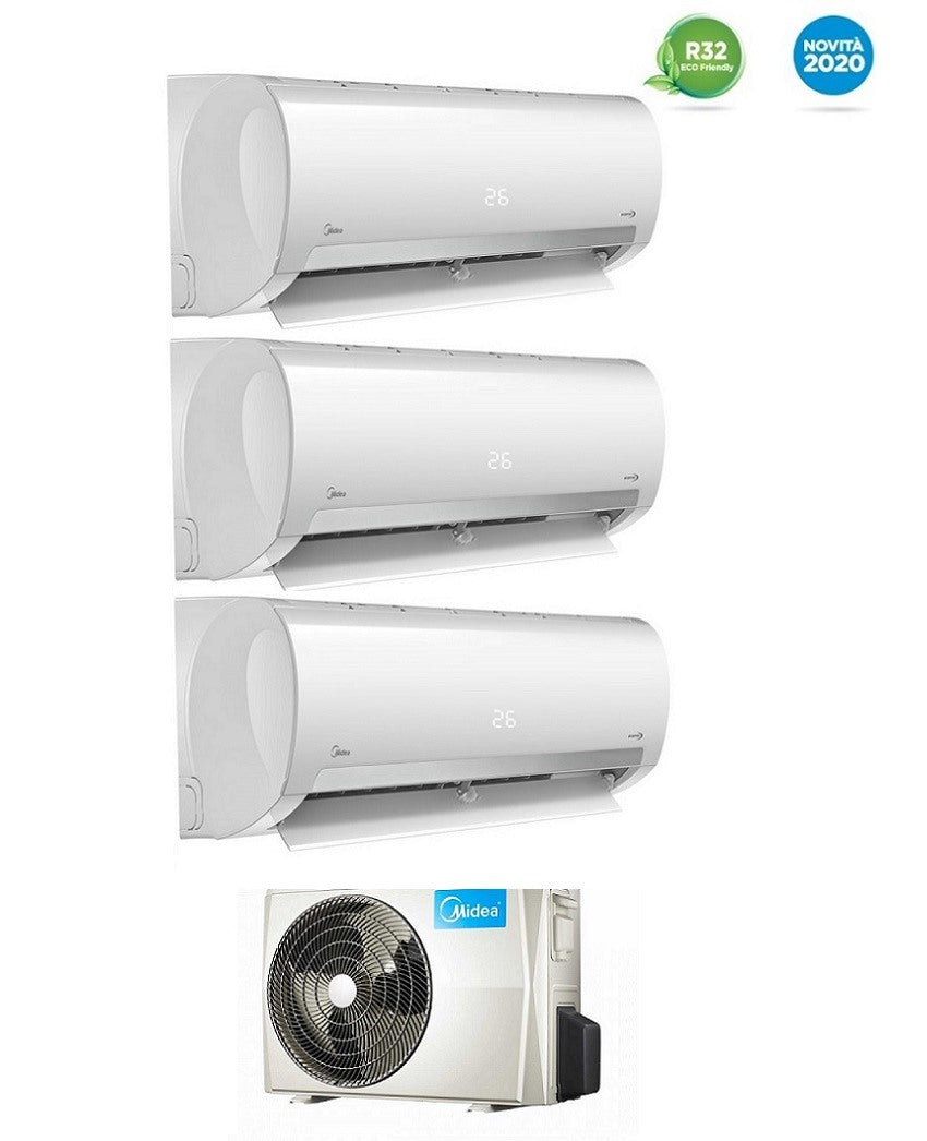 climatizzatore condizionatore midea trial split inverter serie prime 9_12_12 con m3o 27nf8 r 32 9000_12000_12000 btu