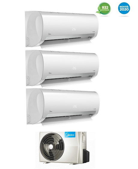 climatizzatore condizionatore midea trial split inverter serie prime 9_12_12 con m3o 27nf8 r 32 9000_12000_12000 btu