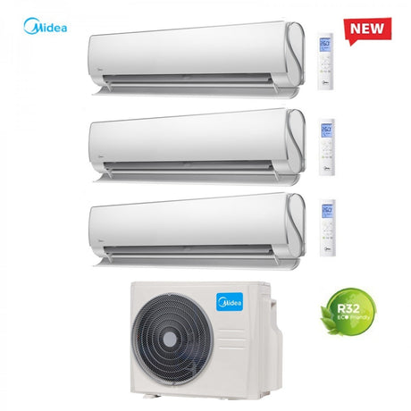 climatizzatore condizionatore midea trial split inverter serie ultimate comfort 12_12_12 con m3o 27fn8 q r 32 wi fi 12000_12000_12000 new 2018