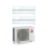 climatizzatore condizionatore mitsubishi electric dual split inverter serie kirigamine style msz ln 12_12 con mxz 2f53vf pearl white wi fi r 32 12000_12000 bianco perla new 2018