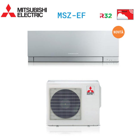 climatizzatore condizionatore mitsubishi electric inverter kirigamine zen r 32 silver 9000 btu msz ef25vgs grigio a___ novita