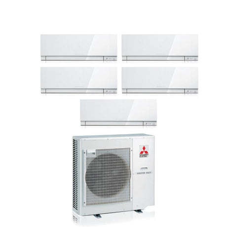 climatizzatore condizionatore mitsubishi electric penta split inverter serie kirigamine zen white msz ef 7_9_9_18_18 con mxz 5f102vf r 32 wi fi integrato colore bianco 7000_9000_9000_18000_18000