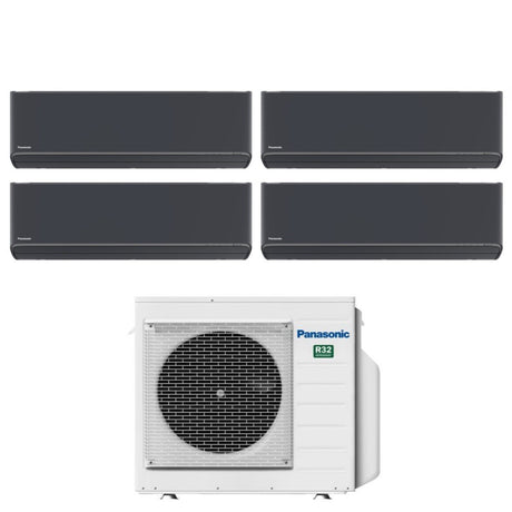 climatizzatore condizionatore panasonic quadri split inverter serie etherea dark 7_7_7_9 con cu 4z68tbe r 32 wi fi integrato colore grigio grafite 7000_7000_7000_9000