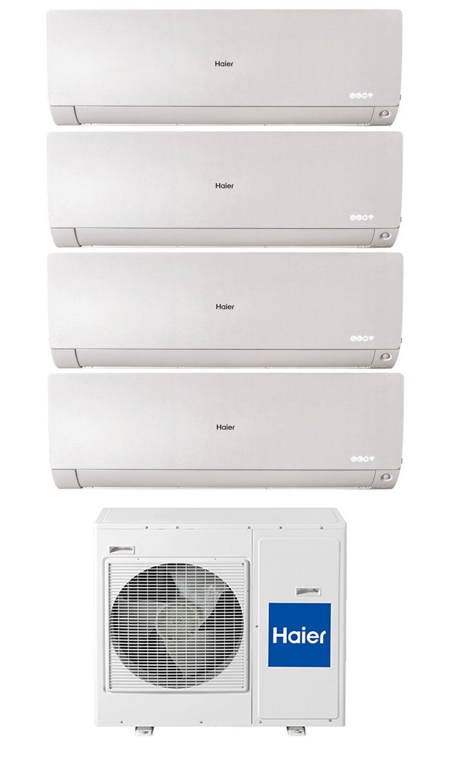 climatizzatore condizionatore quadri split inverter haier serie flexis white 7000_7000_7000_9000 btu con 4u75s2sr2fa wifi integrato r 32 wi fi 7_7_7_9 novita 30512