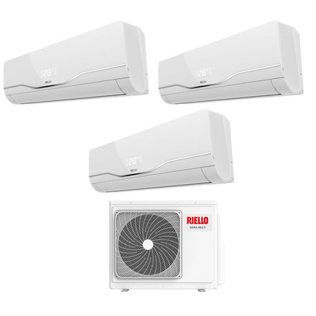 climatizzatore condizionatore riello trial split inverter serie aaria plus 7_7_9 con aaria multi 355 p r 32 wi fi optional 7000_7000_9000