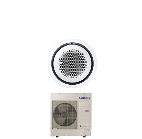 climatizzatore condizionatore samsung inverter cassetta 360 42000 btu ac120mn4pkh eu monofase r 410 wi fi optional con comando wireless incluso disponibili vari pannelli