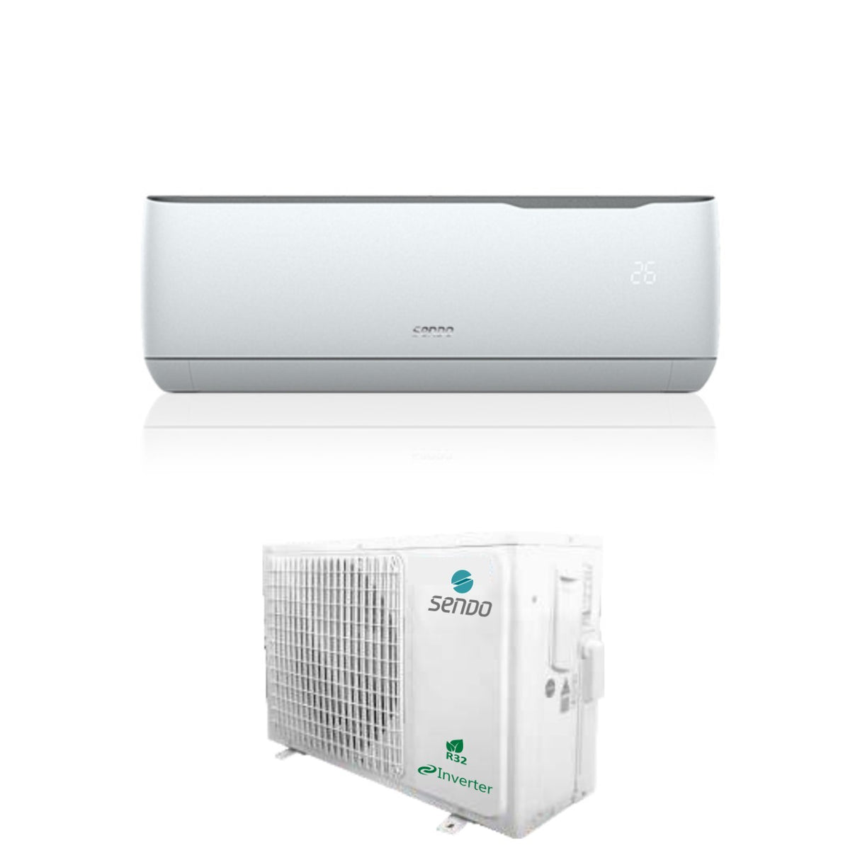 climatizzatore condizionatore sendo inverter serie aeolos 9000 btu snd 09alsi id r 32 wi fi integrato