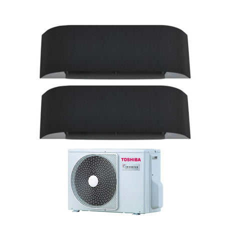 climatizzatore condizionatore toshiba dual split inverter serie haori 10_10 9_9 con ras 2m18u2avg r 32 wi fi integrato colore grigio scuro 10000_10000 9000_9000