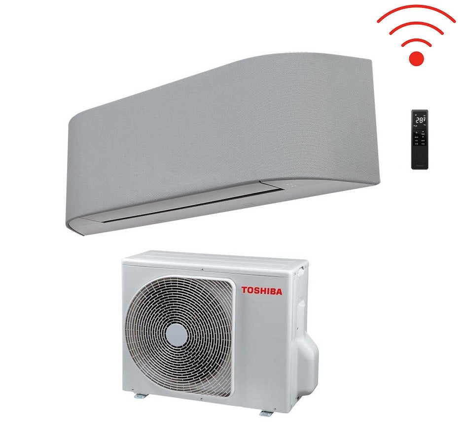 climatizzatore condizionatore toshiba inverter serie haori 16000 15000 btu r 32 ras b16n4kvrg e wi fi integrato a__ grigio chiaro grigio scuro novita