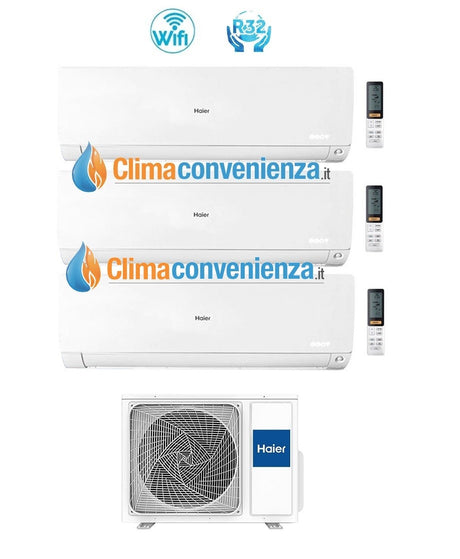 climatizzatore condizionatore trial split inverter haier serie flexis white 7000_7000_7000 btu con 3u55s2sr2fa r 32 wi fi 7_7_7 novita copia 6270