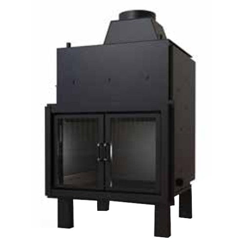 ctm termocamino a legna ctm basic eco s0 30 kw solo riscaldamento con scambiatore full link e chiusura antine