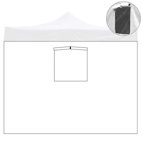 divina garden telo laterale per gazebo market pro 3x2 con finestra avvolgibile richiudibile bianco ean 8056157808886
