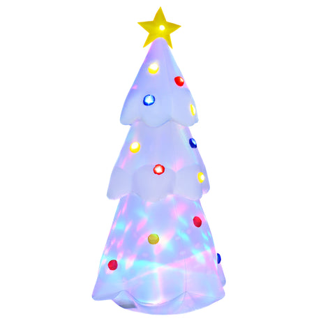 easycomfort easycomfort albero di natale bianco gonfiabile 245cm gigante e impermeabile con luci a led decorazione natalizia per esterni