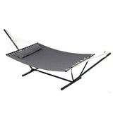 easycomfort easycomfort amaca da giardino portatile con cuscino integrato in cotone poliestere e acciaio 368x93x110 cm grigio scuro