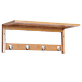 easycomfort easycomfort appendiabiti con mensola attaccapanni a parete con ripiano bambu 50 16 17 5cm ean 8054111840262