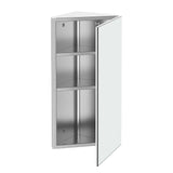 easycomfort easycomfort armadietto angolare bagno in acciaio anta a specchio chiusura magnetica 3 ripiani salvaspazio 60x30x18 4cm ean 8054111840651