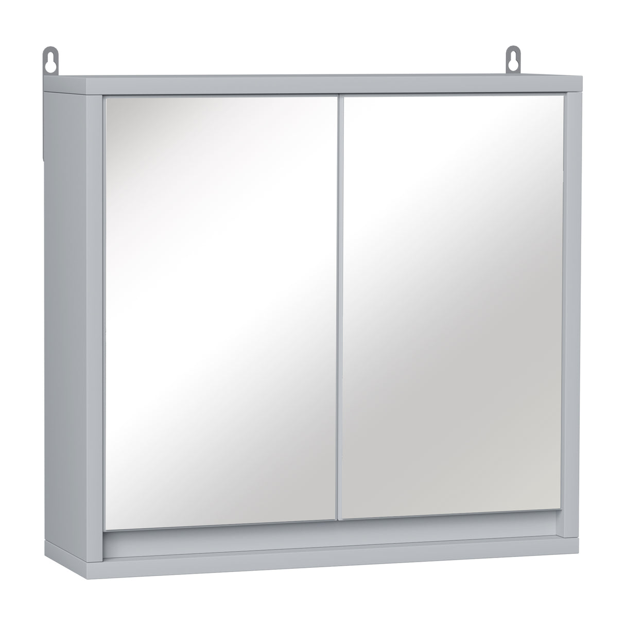 easycomfort easycomfort armadietto doppia porta a vetro con ripiano regolabile da bagno da parete legno 48x14 5x45cm grigio ean 8054111845229