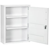 easycomfort easycomfort armadietto medicinali a parete con 2 ripiani e 2 chiavi in acciaio 40x15x53 5 cm bianco